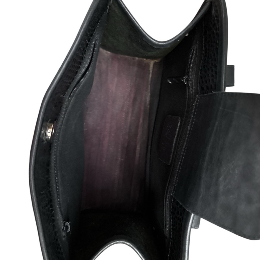 Brighton Black Alligator-Embossed Women's Bag Purse - Picture 8 of 12